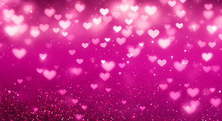beautiful hearts in neon pink
