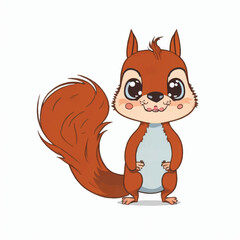 cute squirrel cartoon vector design