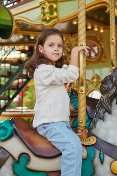 child in an amusement park