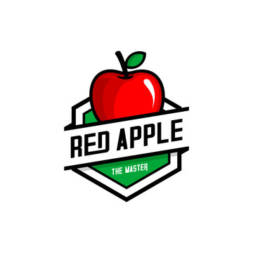 Red Apple Logo Vector, Fresh Fruit