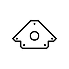 Magnet vector icon. Welder's magnet for connecting parts.