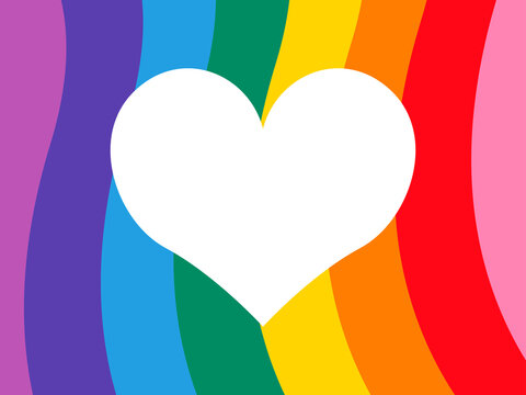 Pride love freedom lgbtq lgbt heart rainbow love wins gay lesbian trans homo homosexual colors flag diversity parade - Powered by Adobe