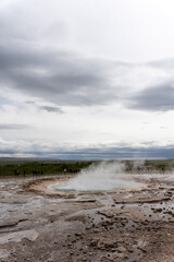 Iceland - 06.30.2023: Strokkur geyser erupting