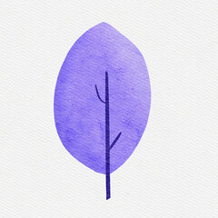 bright watercolor textured plant illustration