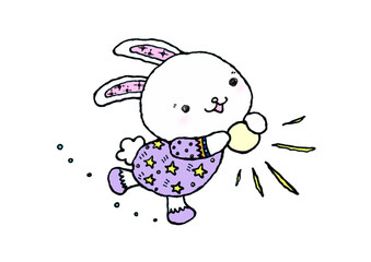 空飛ぶスターうさぎちゃん、元気玉