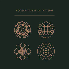 Traditional Asian and Korean Patterns Set