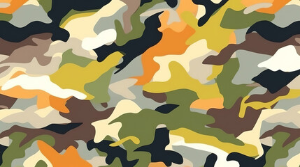 realistic modern blue and yellow military camouflage fabric canvas pattern material. Generative Ai