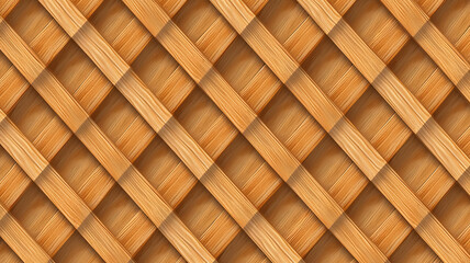 Seamless diamond grid wood lattice texture . Generative Ai