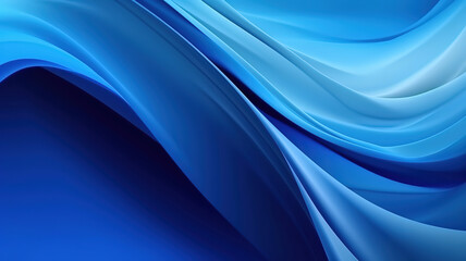 Fototapeta premium Wave background blue sea curve wallpaper. Generative Ai