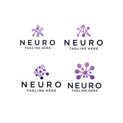 neuron brain logo icon with clean background	
