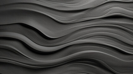 nature concrete wave background, plaster design wallpaper. Generative Ai