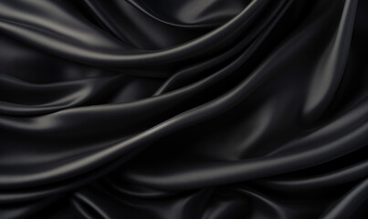 Fototapeta premium Abstract black Silk Background Generative ai
