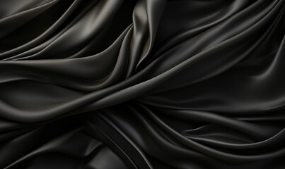 Fototapeta premium Abstract black Silk Background Generative ai