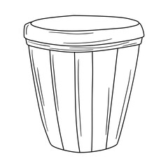 Flower pot, Planter. Hand drawn vector illustration