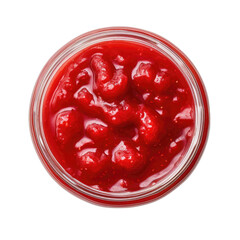 Strawberry jam isolated on transparent background