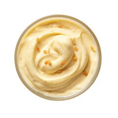 Mango banana pudding isolated on transparent background