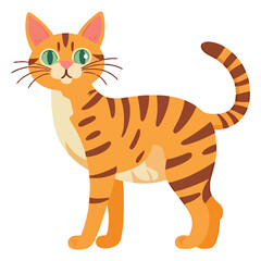 Fototapeta premium Artistic Whiskers: Captivating 2D Illustration of an Ocicat