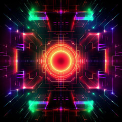 Abstract neon background. Generative AI. - 620561331