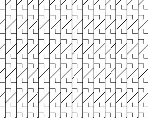 Abstract vector seamless pattern and swatches oriental line texture on white background wallpaper geometric diagonal fabric waves set of design elements