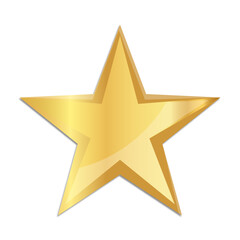 gold star on white