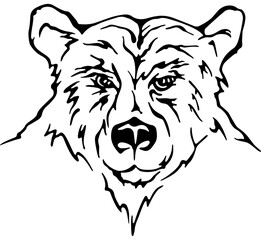 Bear Hunting Tattoo Emblem