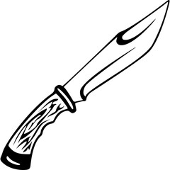 Knife Hunting Tattoo Emblem