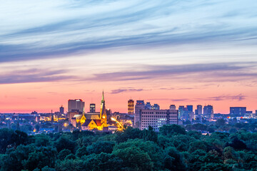 Panorama miasta Łódź, Polska.