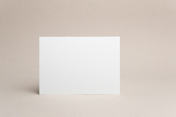 Blank greeting or invite card mockup in minimalistic style