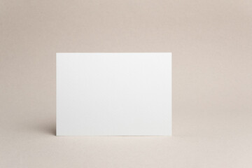 Blank greeting or invite card mockup in minimalistic style