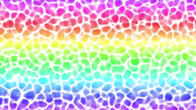 Caustic of rainbow color background animation. 2D computer rendering pattern