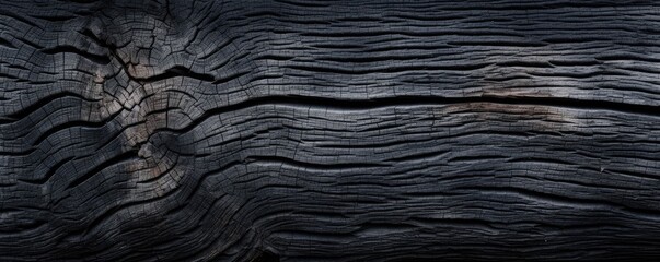 Black texture of bark wood, detailed, background, panorama. generative Ai.