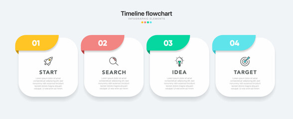 Timeline infographic design with options or steps. Infographics for business concept. Can be used for presentations workflow layout, banner, process, diagram, flow chart, info graph, annual report.
