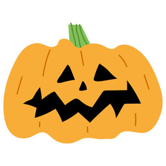Hallween Pumpkin Single 5 cute ,vector illustration