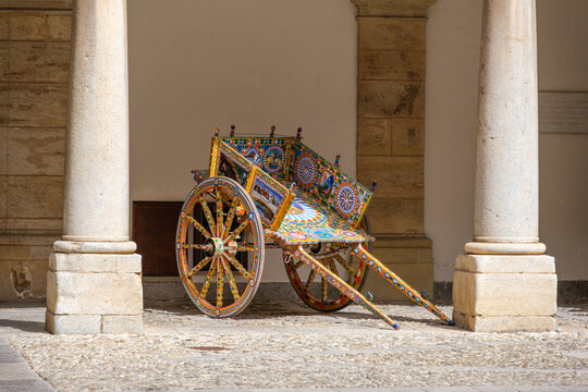 Palermo, Italy - April 4, 2023: The carriage in the Norman Palace (Palazzo dei Normanni)