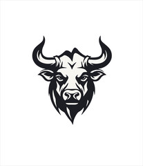 Obraz premium BULL head silhouette symbol, simple bull logo design
