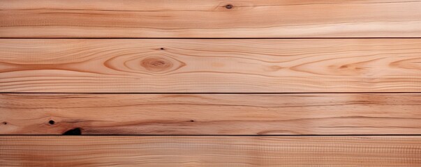 Naklejka premium Blurry beech wooden plank textured background,detailed, panorama. Generative Ai.