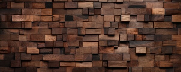 Dark and light brown wood texture background , detailed panorama. Generative Ai.