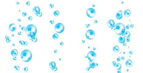 Fototapeta na wymiar A realistic water bubbles effect isolated on transparent background