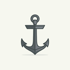 Anchor logo icon design vector template