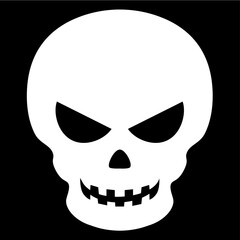 Skeleton on a black background.
Halloween illustration material.