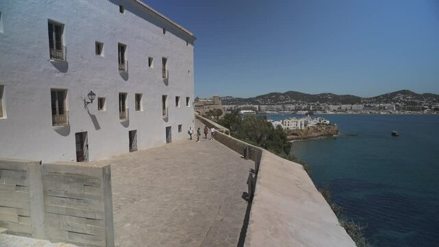 Town Hall in Dalt Vila, oldest part of Ibiza Town across the harbour, Ibiza, Balearic Islands, Spain