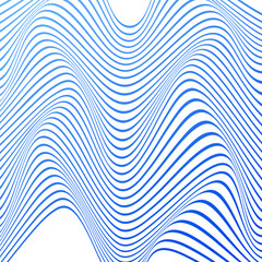 ILLUSTRATION ABSTRACT COLORFUL BLUE GRADIENT WAVY LINE PATTERN BACKGROUND. COVER DESIGN 