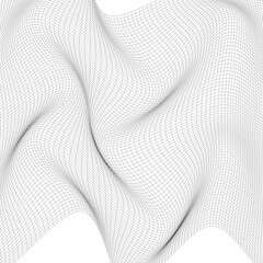 ILLUSTRATION ABSTRACT BLACK AND WHITE WAVY LINE PATTERN BACKGROUND. COVER DESIGN 