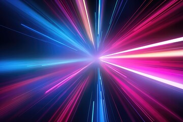 Fototapeta premium abstract futuristic background with pink blue purple glowing neon moving high speed wave lines honeycomb and bokeh lights. Data transfer concept Fantastic wallpaper