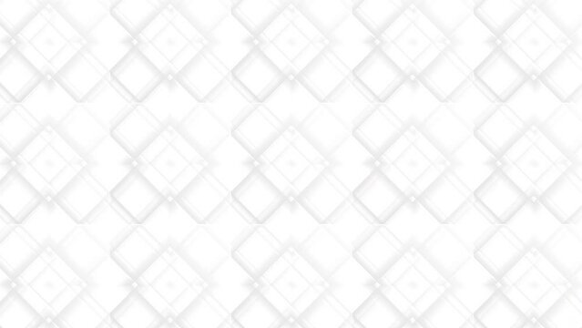 Seamless pattern of a square shape with grey, white geometric motion background. Endless loop animation