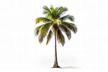 Coconut tree isolated on white background photography