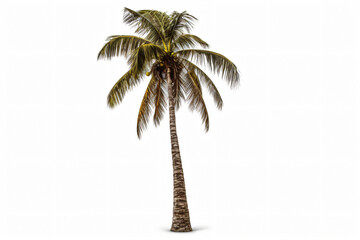Obraz premium Coconut tree isolated on white background photography