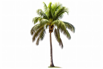 Obraz premium Coconut tree isolated on white background photography