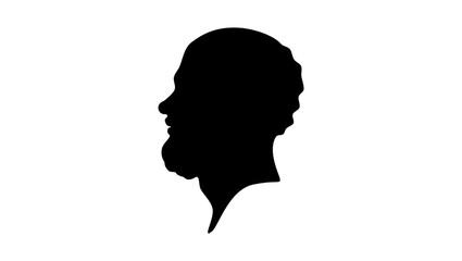 Democritus silhouette
