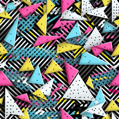 Obraz premium 3d abstract seamless repeat pattern, modern colorful 